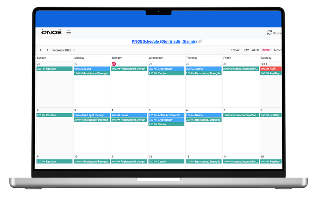 PNOE builder for nutrition, training and longevity plans.