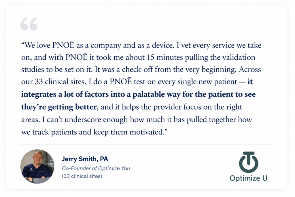 pnoe breath analysis for multi location