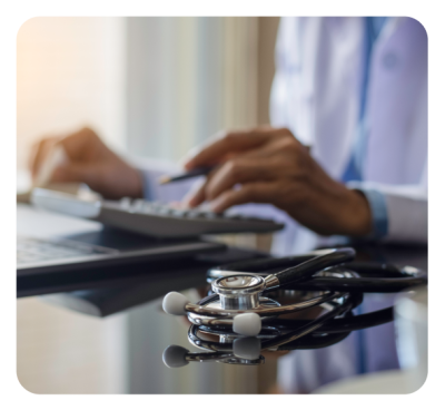 Clinician analyzing VO2 Max and metabolic testing results for personalized patient care.